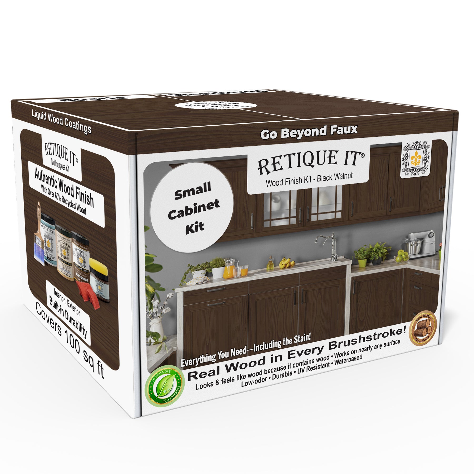 Wood'n Cabinet Kit (12 Door / Grained) - Black Walnut