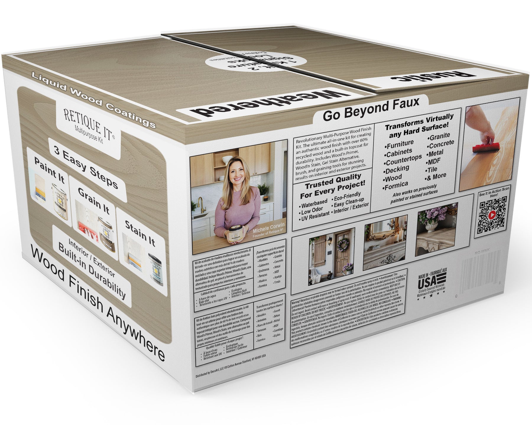 Wood'n Cabinet Kit (48 Door / Grained) - Drift Wood