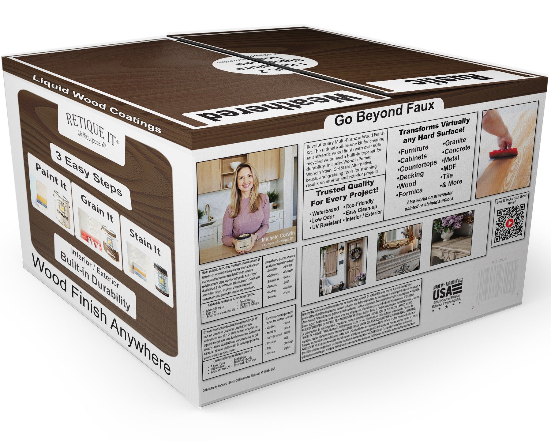 Wood'n Cabinet Kit (24 Door / Grained) - Black Walnut