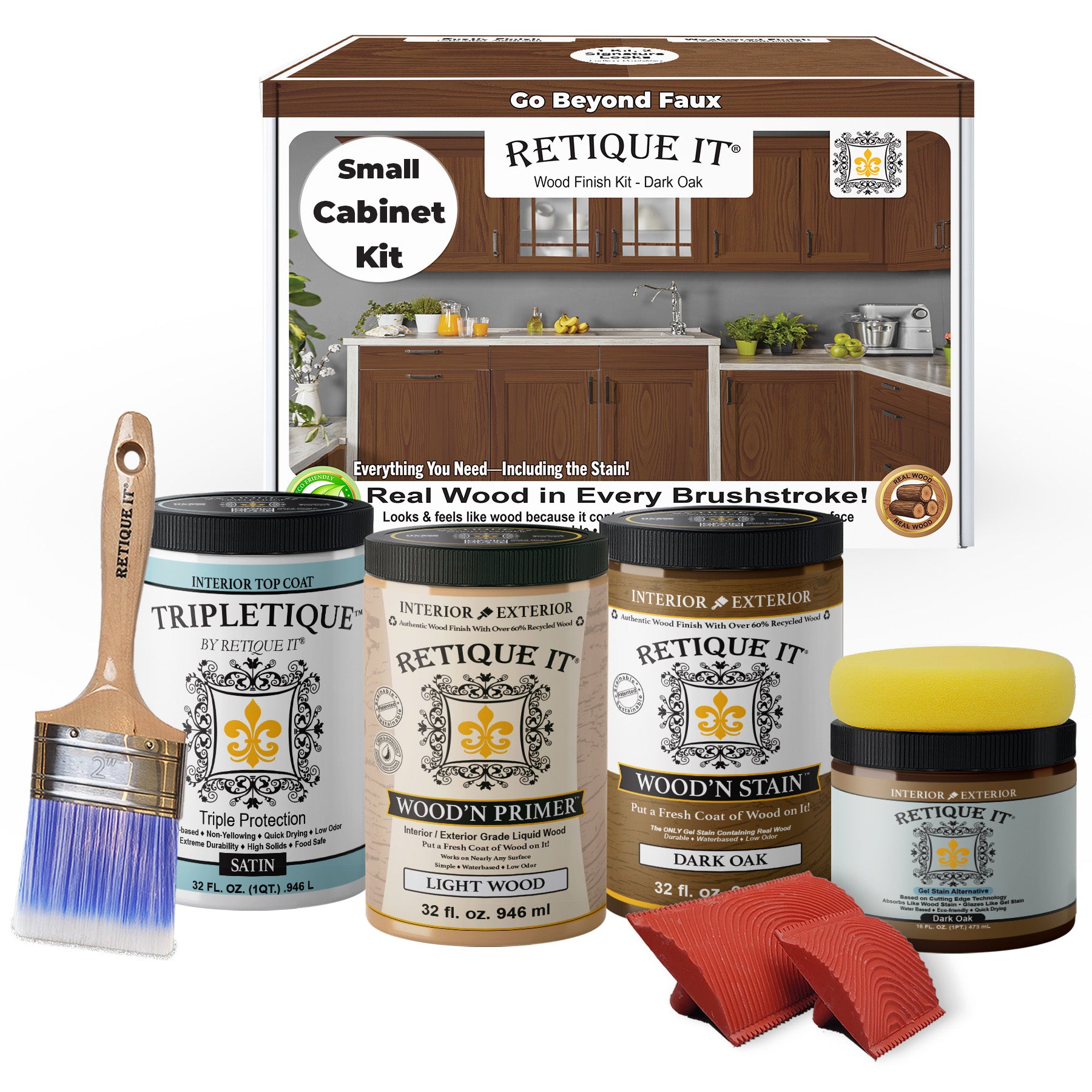 Wood'n Cabinet Kit (12 Door / Grained) - Dark Oak