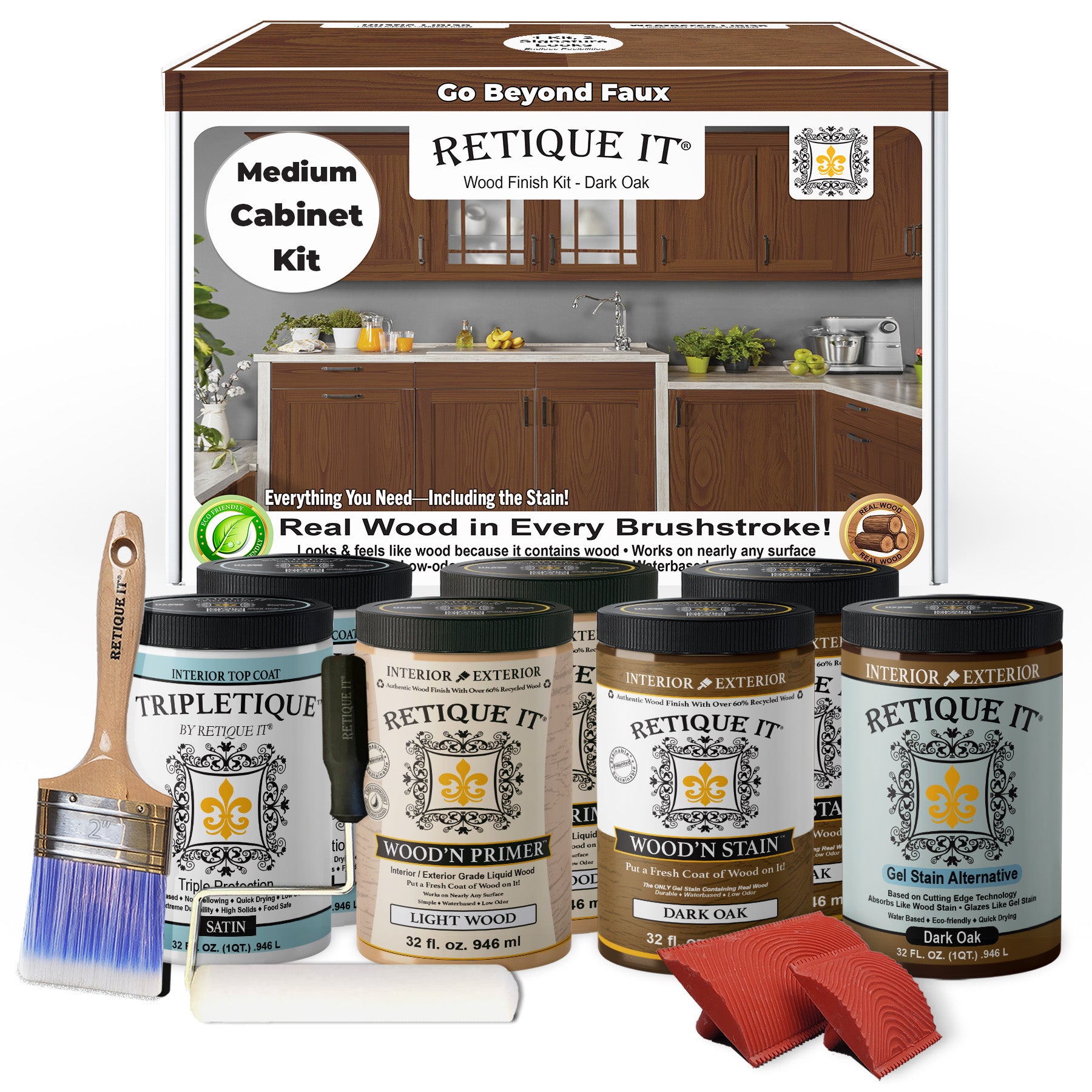 Wood'n Cabinet Kit (24 Door / Grained) - Dark Oak