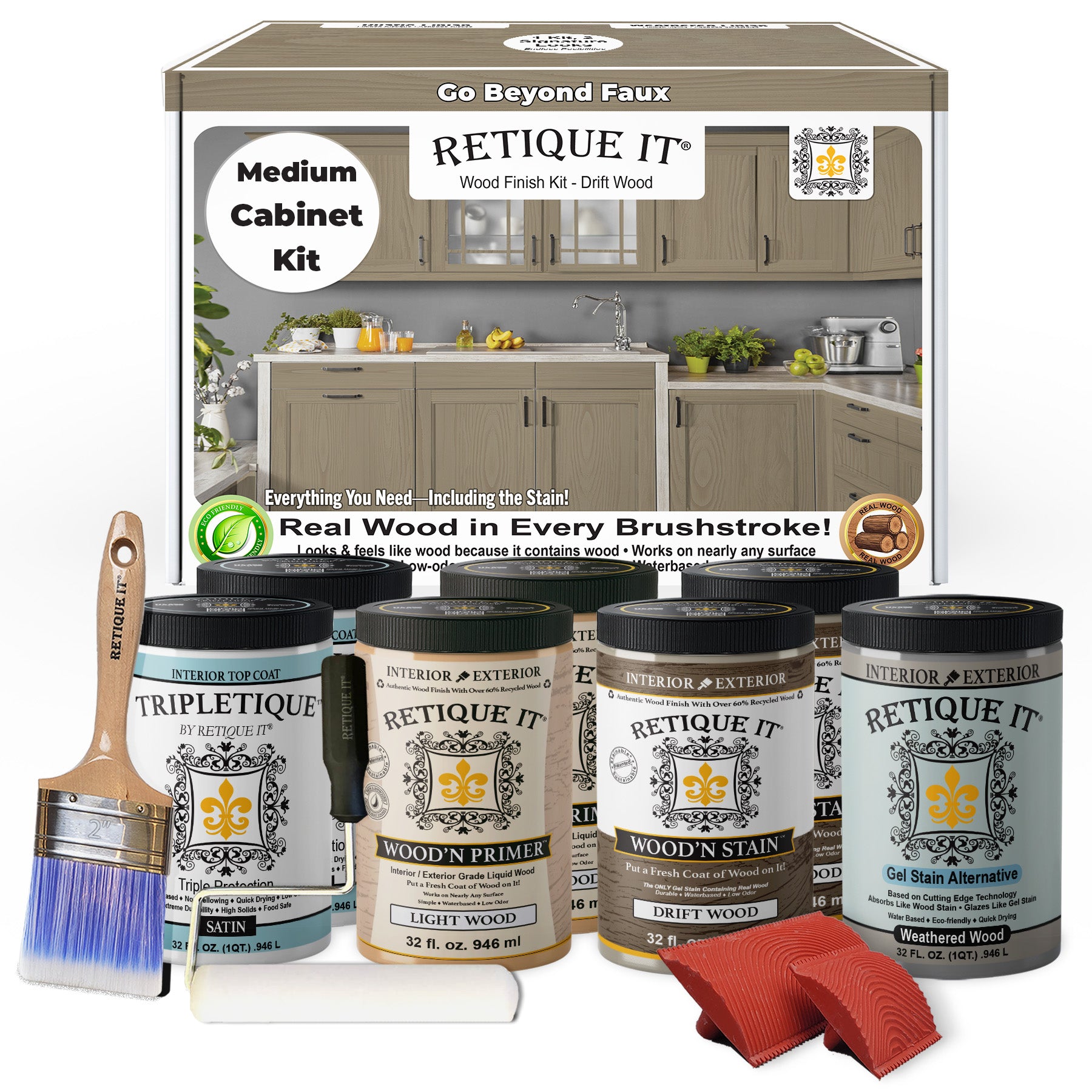 Wood'n Cabinet Kit (24 Door / Grained) - Drift Wood
