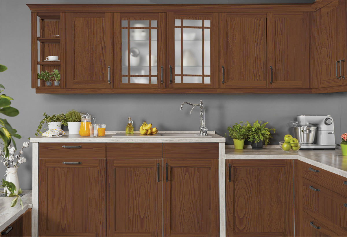 Wood'n Cabinet Kit (48 Door / Grained) - Dark Oak