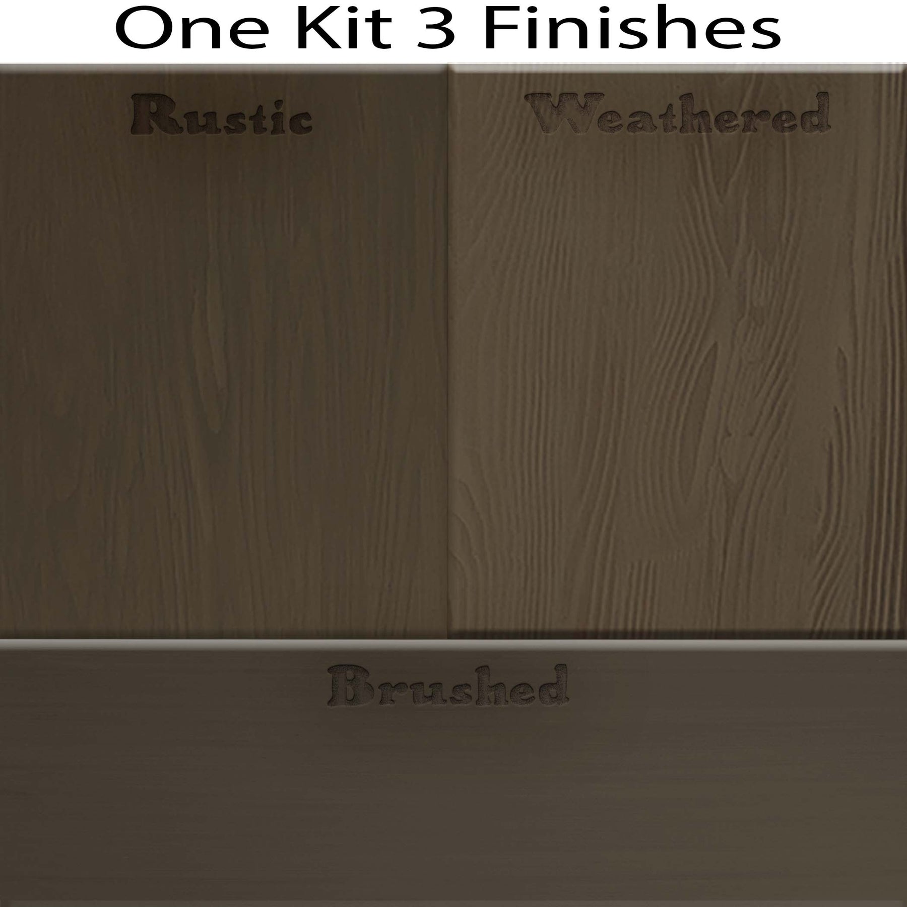Wood'n Cabinet Kit (12 Door / Grained) - Charcoal - Retique It®