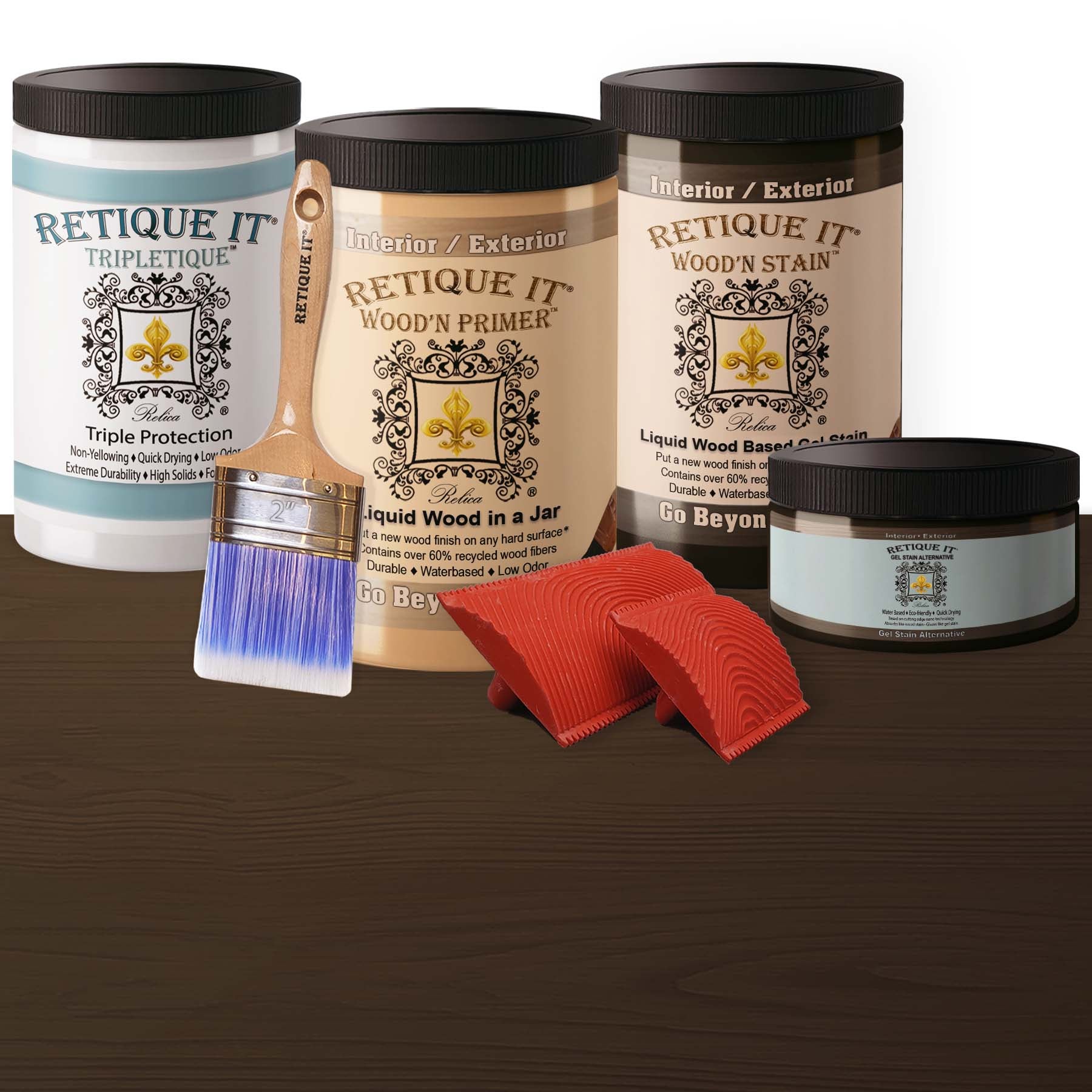Wood'n Cabinet Kit (12 Door / Grained) - Charcoal - Retique It®