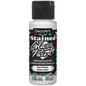 DecoArt stained glass paints in vibrant colors suitable for glass art and decorative projects.
