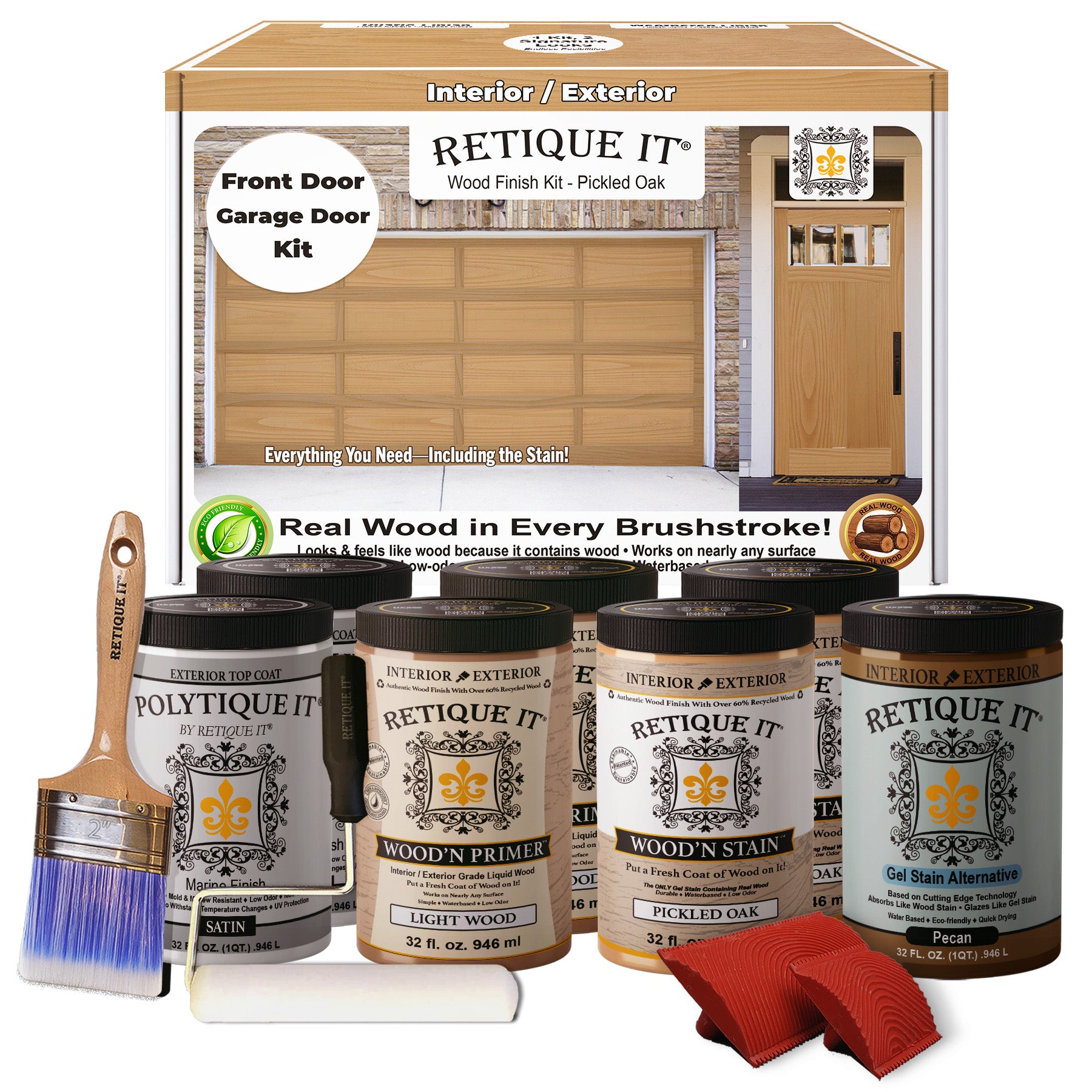 Wood'n Door Kit (Front & Garage Door) - Pickled Oak