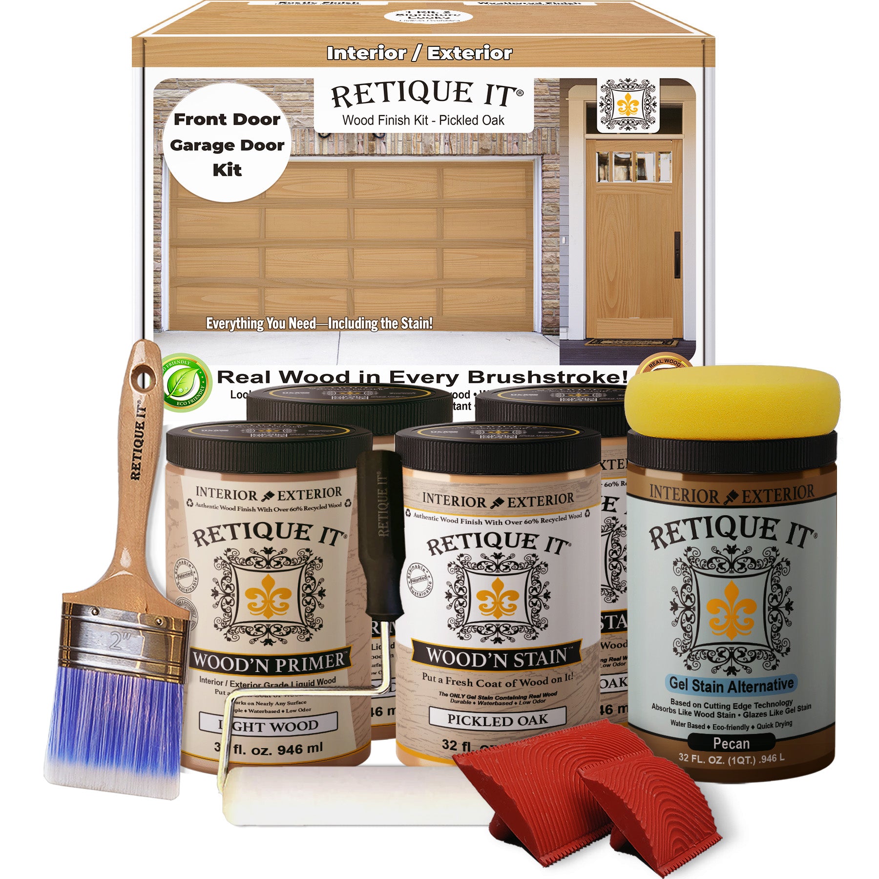 Wood'n Door Kit (Front & Garage Door) - Pickled Oak