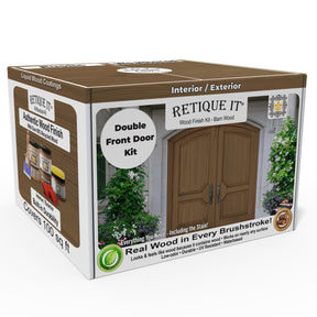 Wood'n Finish Front Door Kit (Double) - Barn Wood