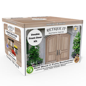 Wood'n Finish Front Door Kit (Double) - French Oak