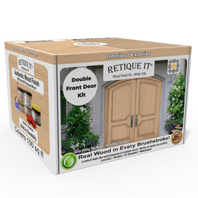 Wood'n Finish Front Door Kit (Double) - White Oak