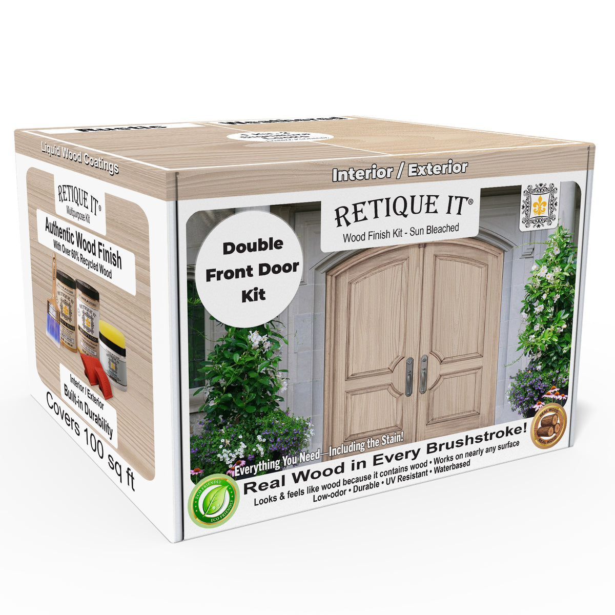 Wood'n Finish Front Door Kit (Double) - Sun Bleached