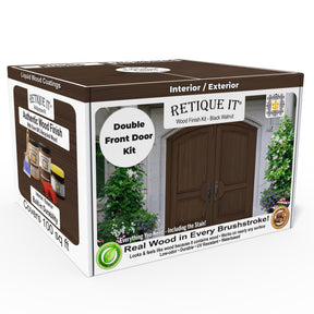 Wood'n Finish Front Door Kit (Double)) - Black Walnut