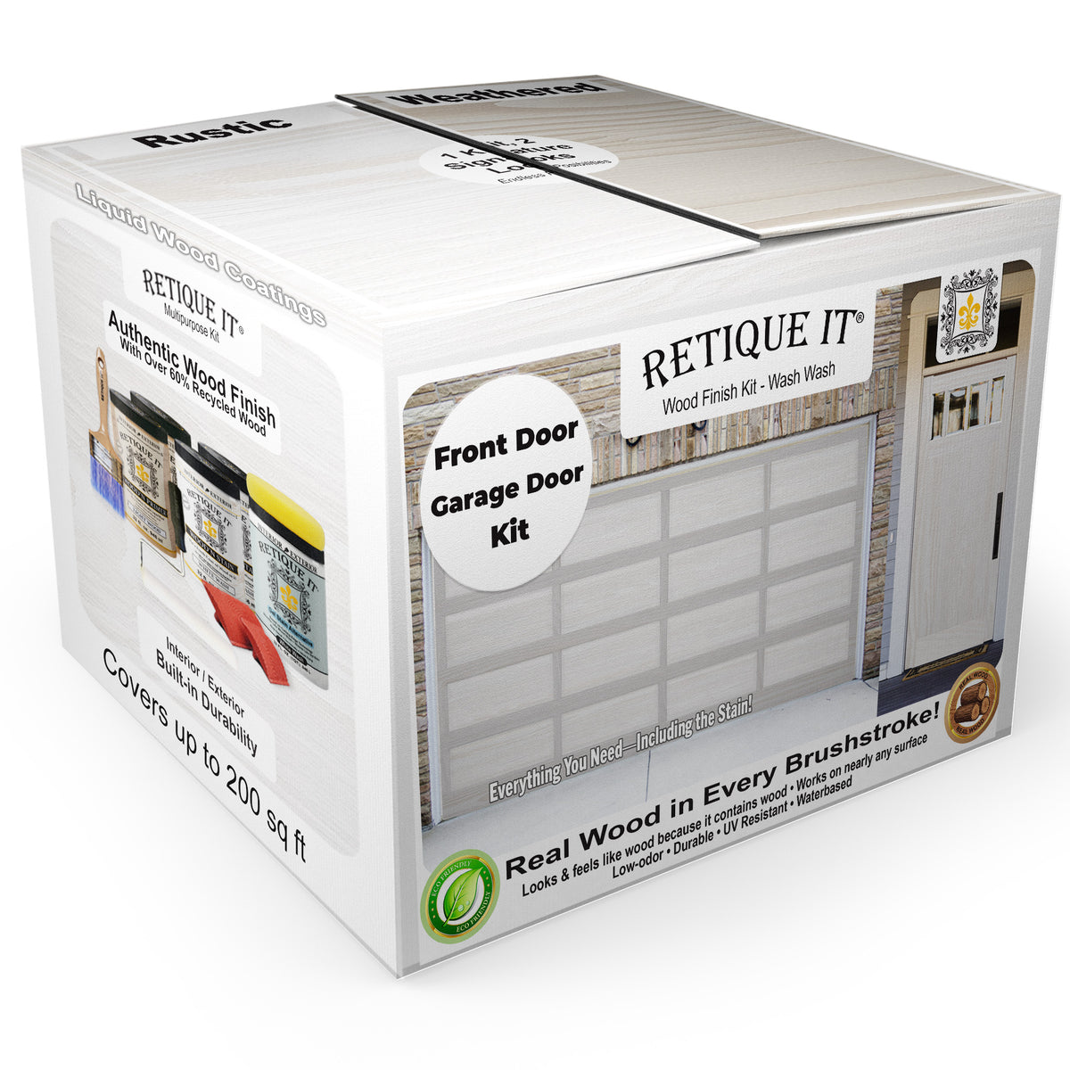 Wood'n Door Kit (Front & Garage Door) - White Wash