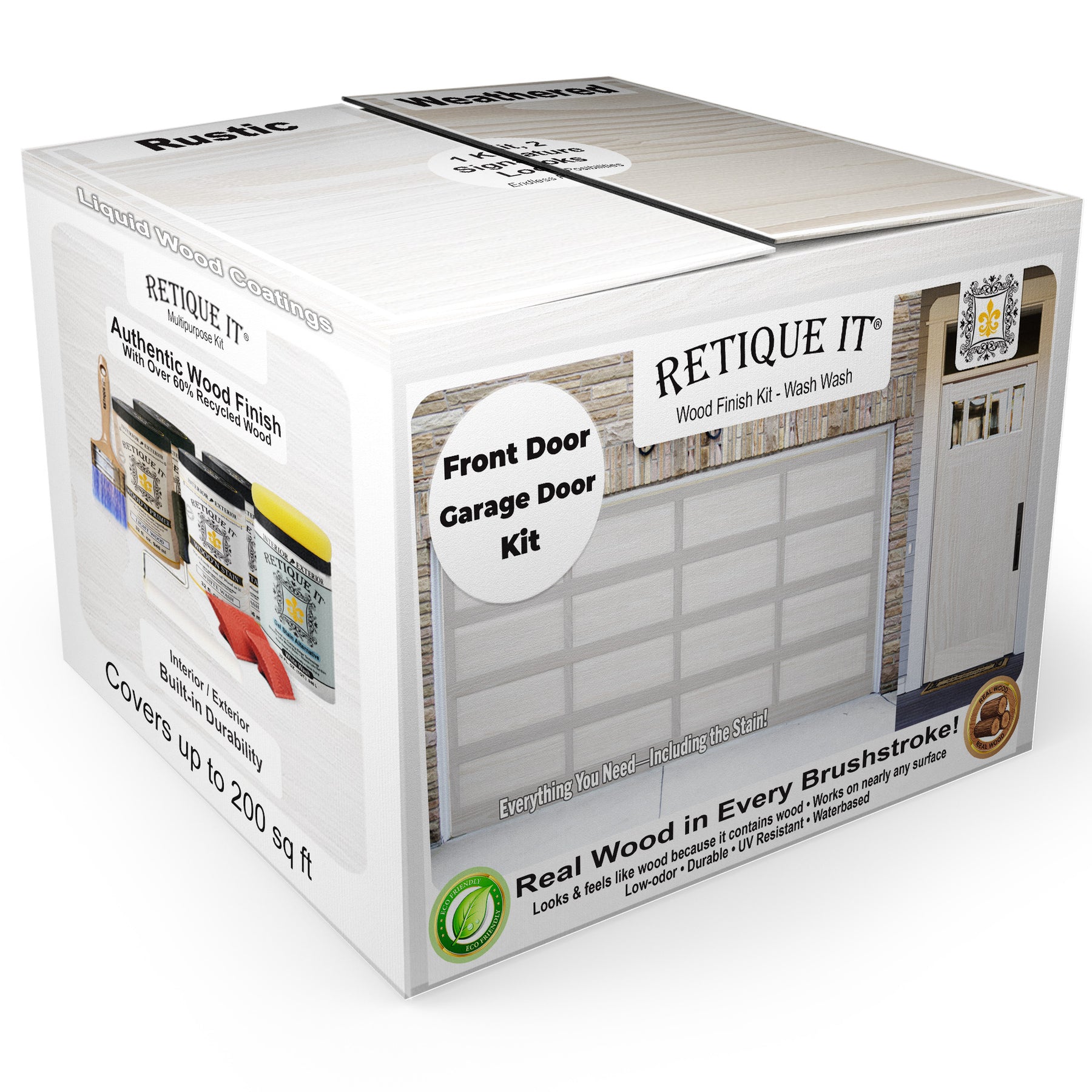 Wood'n Door Kit (Front & Garage Door) - White Wash