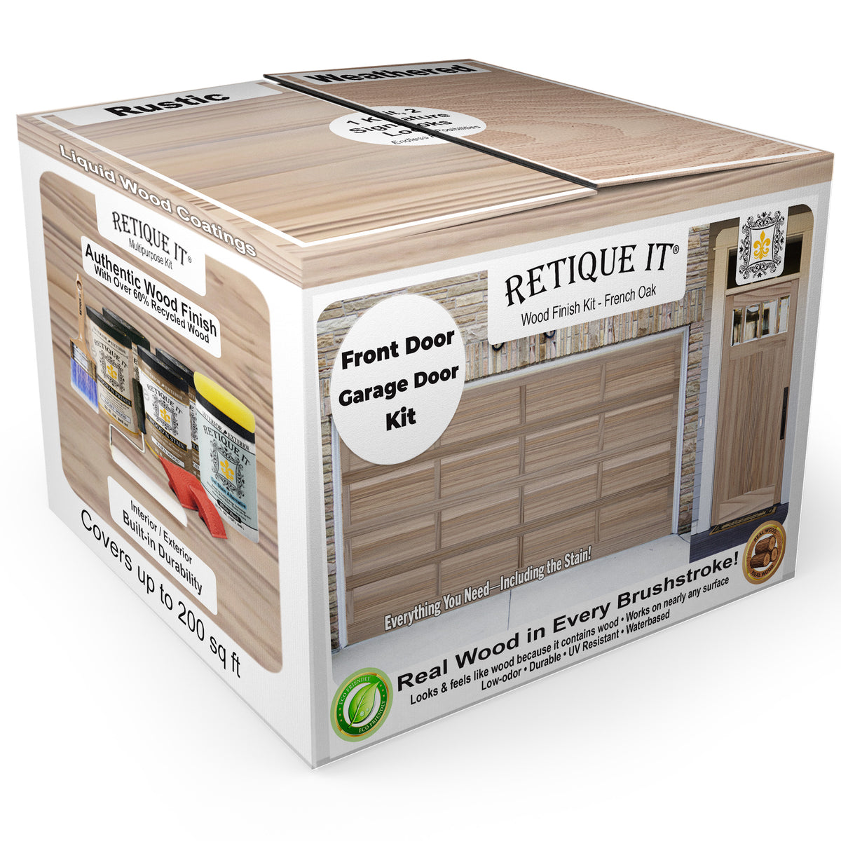 Wood'n Door Kit (Front & Garage Door) - French Oak