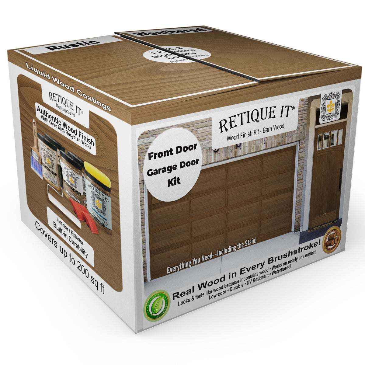 Wood'n Door Kit (Front & Garage Door) - Barn Wood