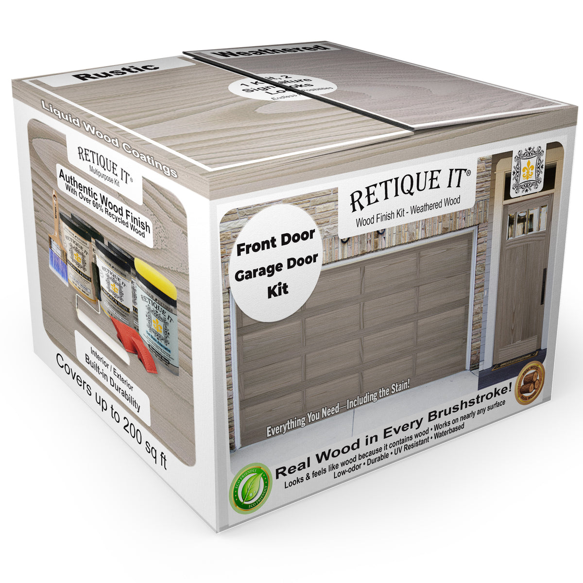 Wood'n Door Kit (Front & Garage Door) - Weathered Wood