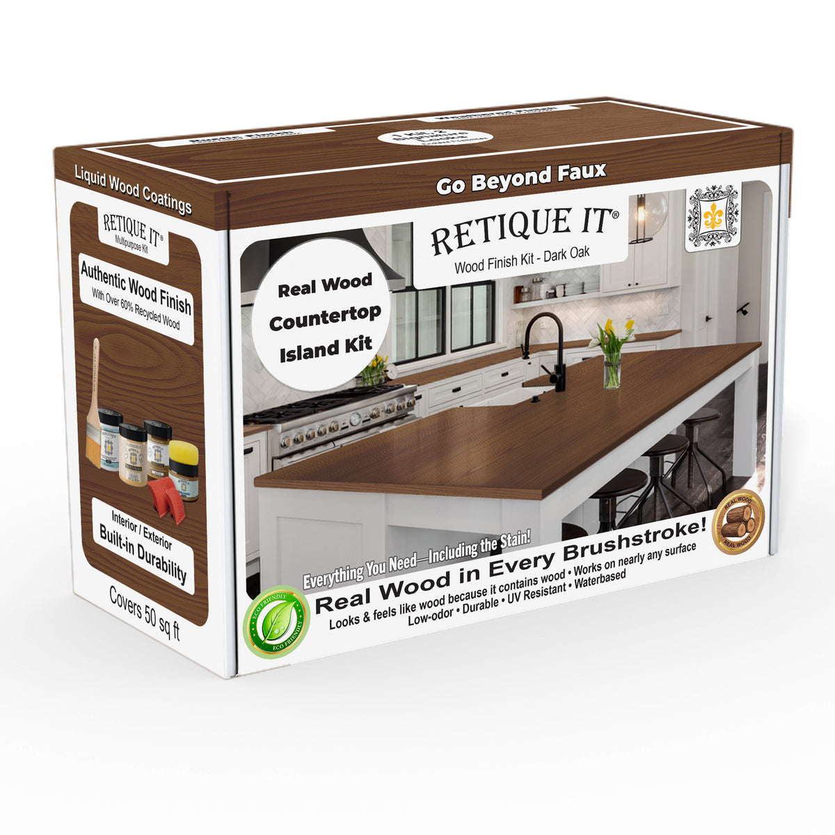 Countertop Kit - Kitchen Island - Red Mahogany