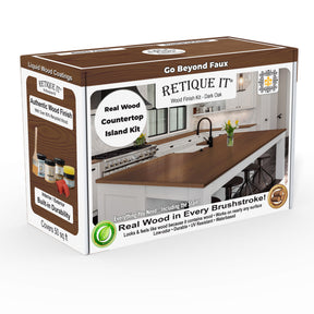 Countertop Kit - Kitchen Island - Red Mahogany