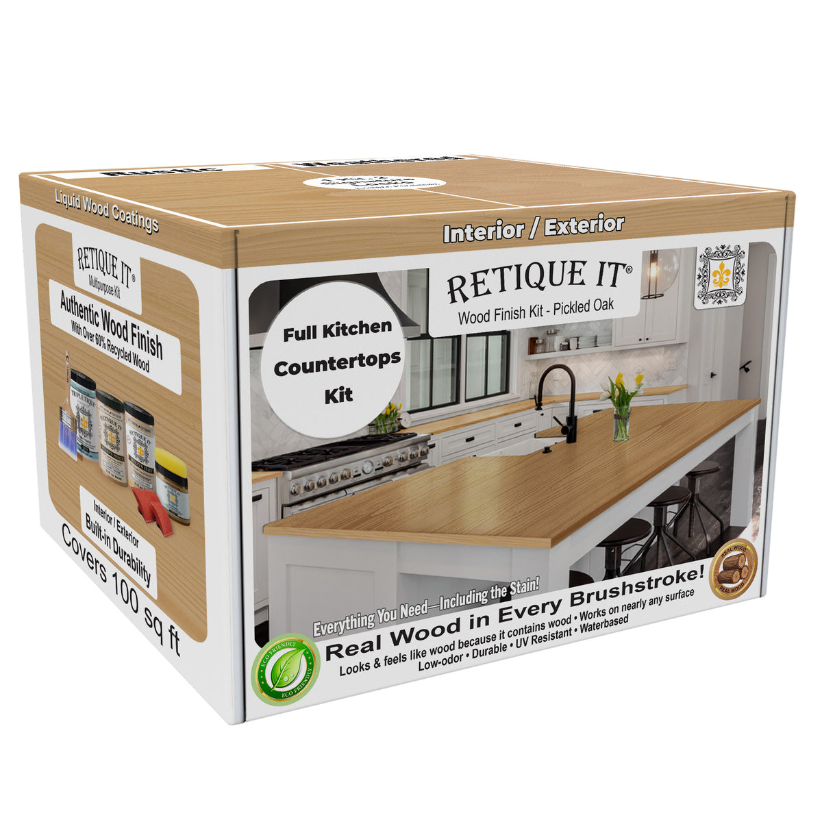 Countertop Kit - Full Kitchen - Pickled Oak