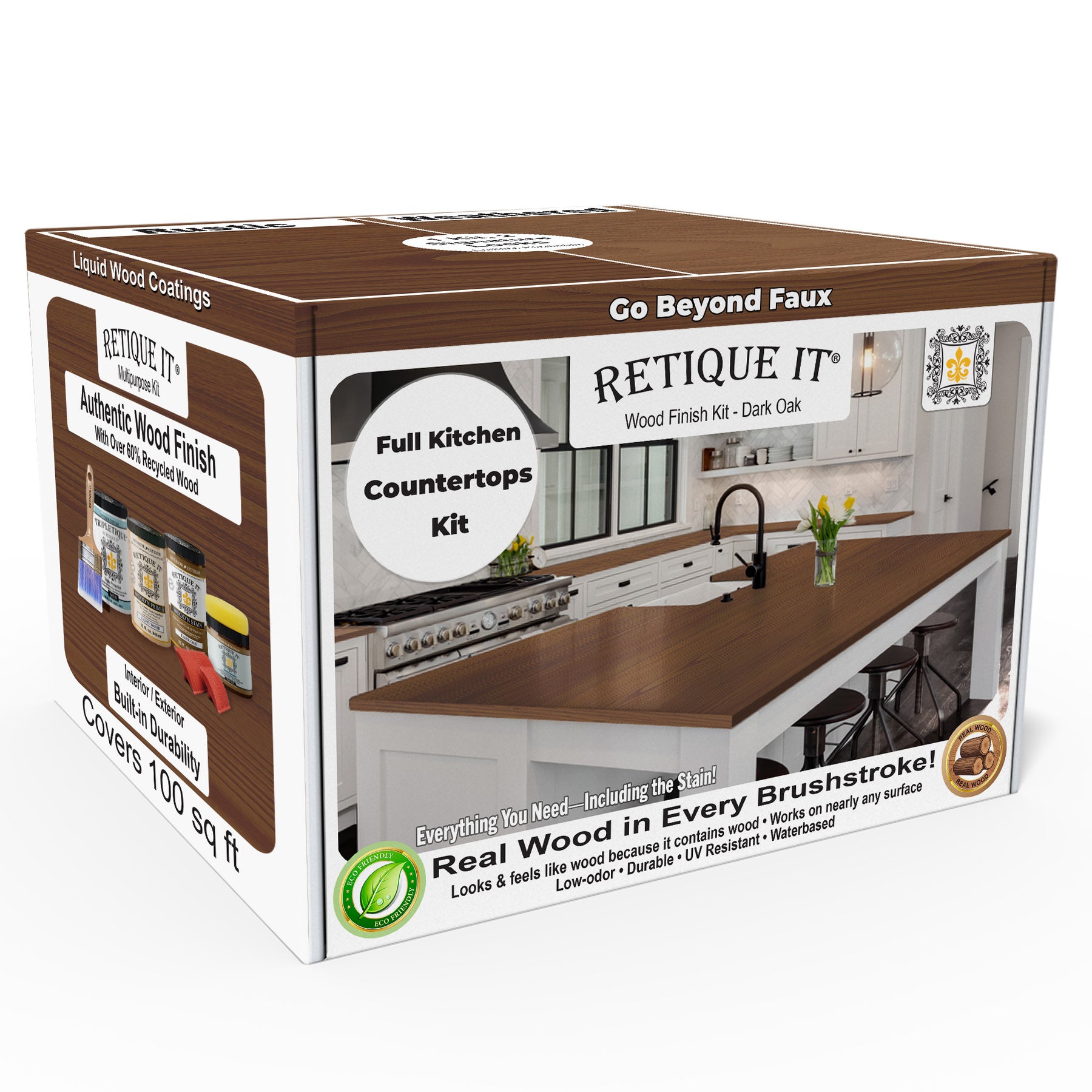 Countertop Kit - Kitchen Island - Dark Oak