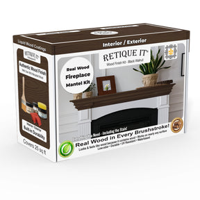 Fireplace Mantel Wood'n Finish Kit - Black Walnut