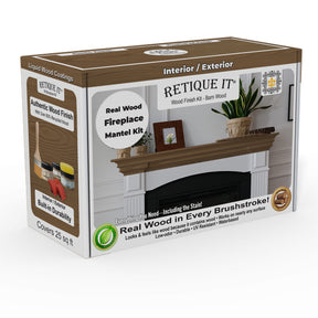 Fireplace Mantel Wood'n Finish Kit - Barn Wood