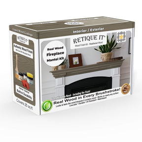 Fireplace Mantel Wood'n Finish Kit - Weathered Wood