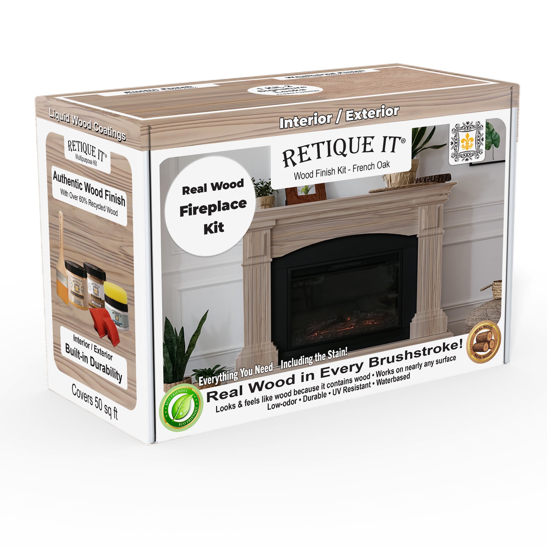 Fireplace Wood'n Finish Kit (Full Fireplace) - French Oak