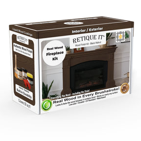Fireplace Wood'n Finish Kit (Full Fireplace) - Black Walnut