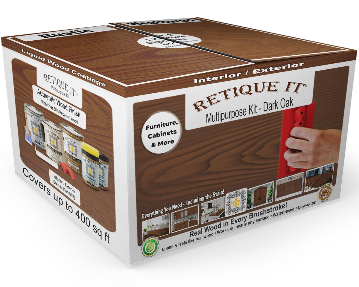 Multi-purpose Smooth Wood'n Finish Kit (4x Lg) - Dark Oak - Exterior Top Coat