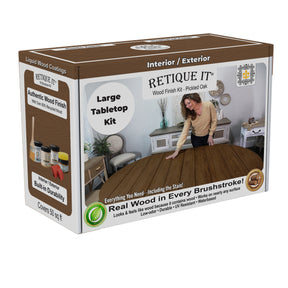 Tabletop Wood'n Finish Kit (Double Size) - Dark Oak