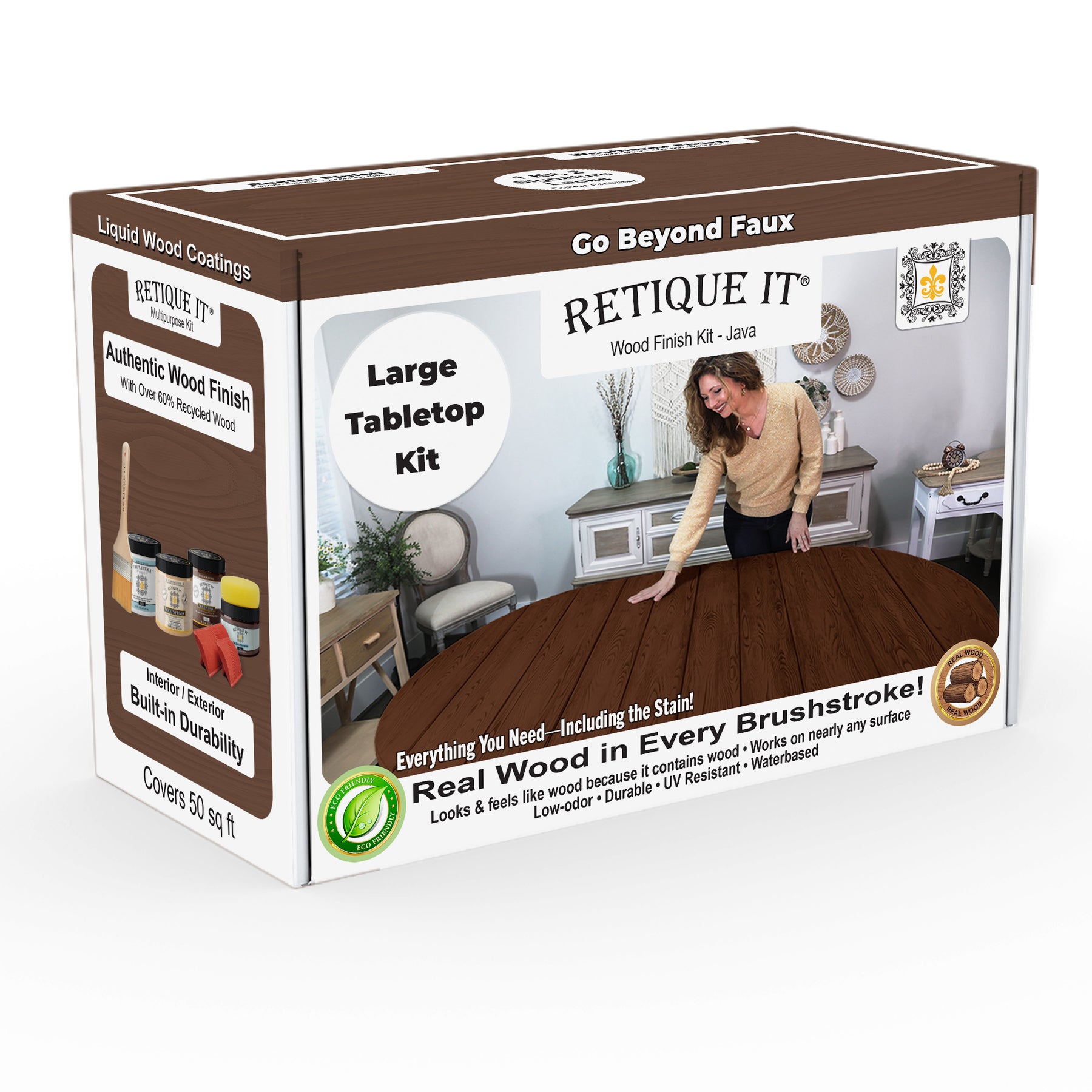 Tabletop Wood'n Finish Kit (Double Size) - Red Mahogany