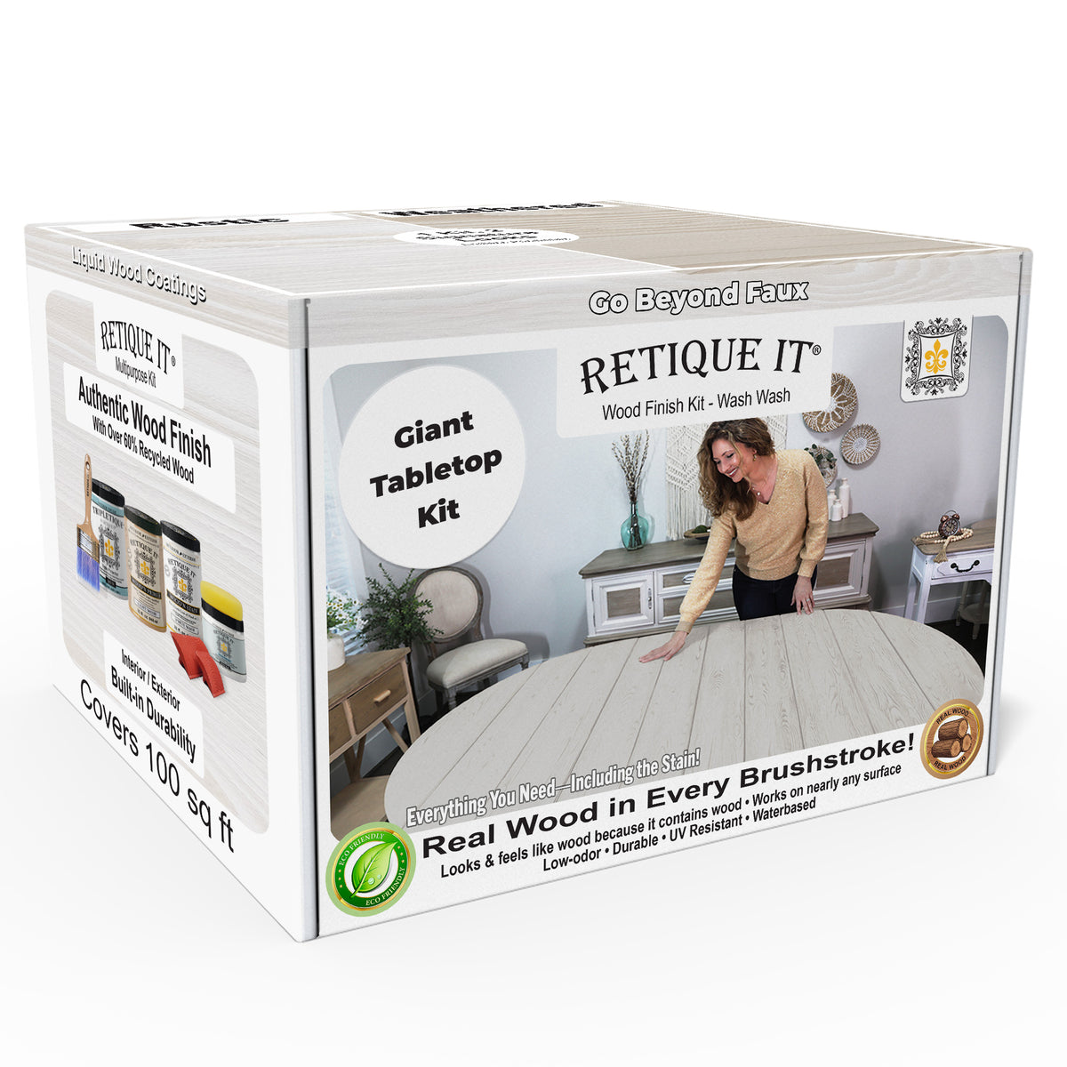 Tabletop Wood'n Finish Kit (4x Large) - White Wash