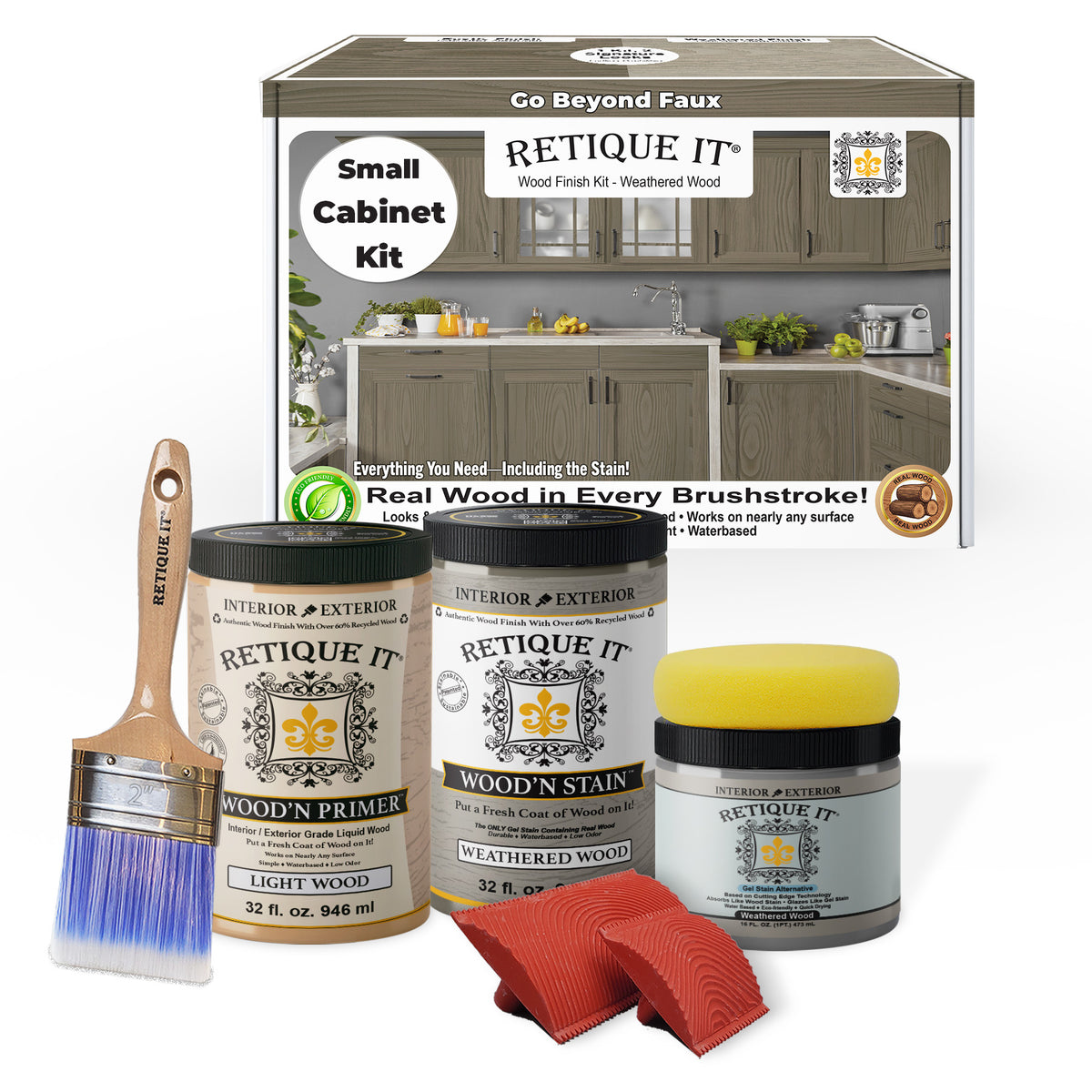 Wood'n Cabinet Kit (12 Door / Grained) - Weathered Wood