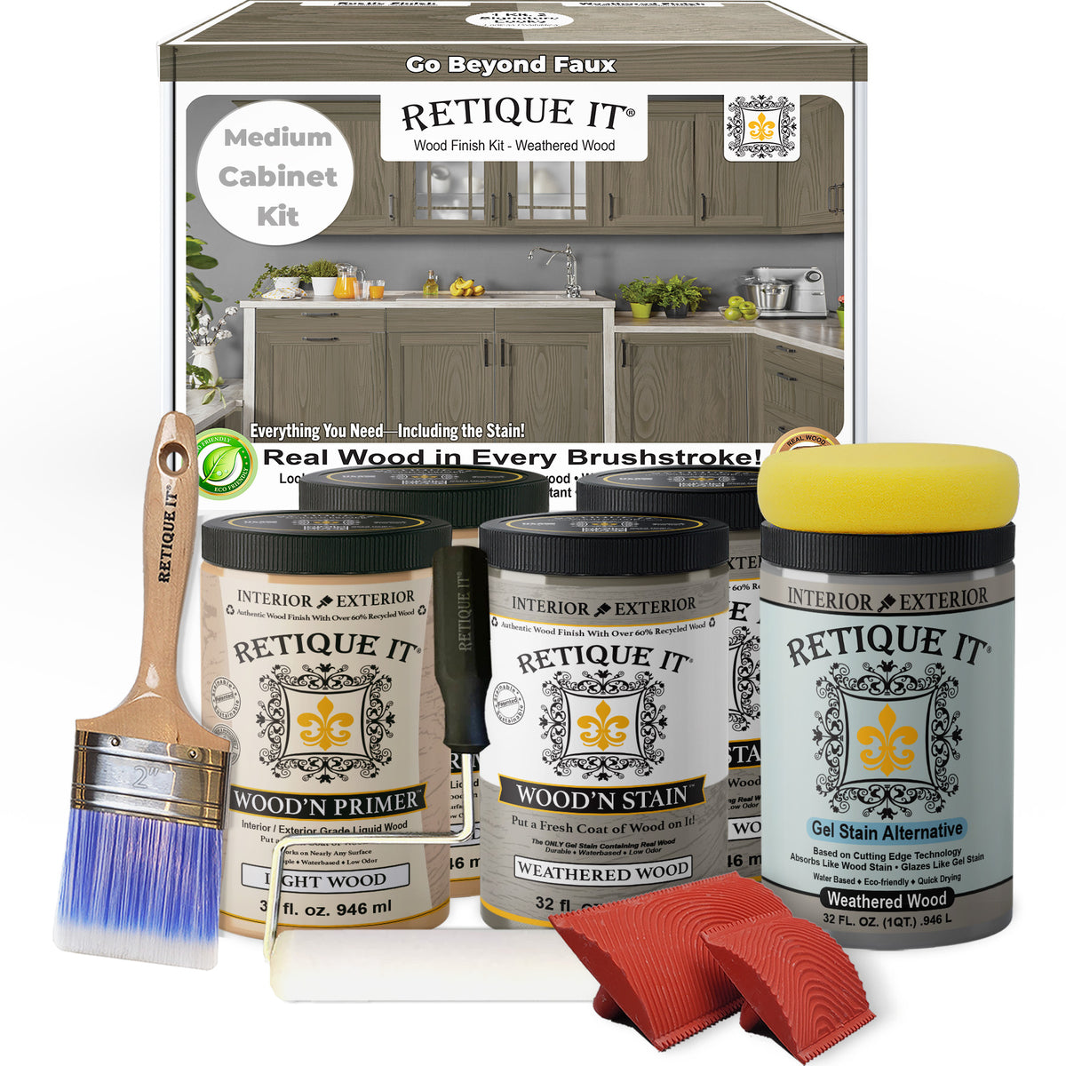 Wood'n Cabinet Kit (24 Door / Grained) - Weathered Wood