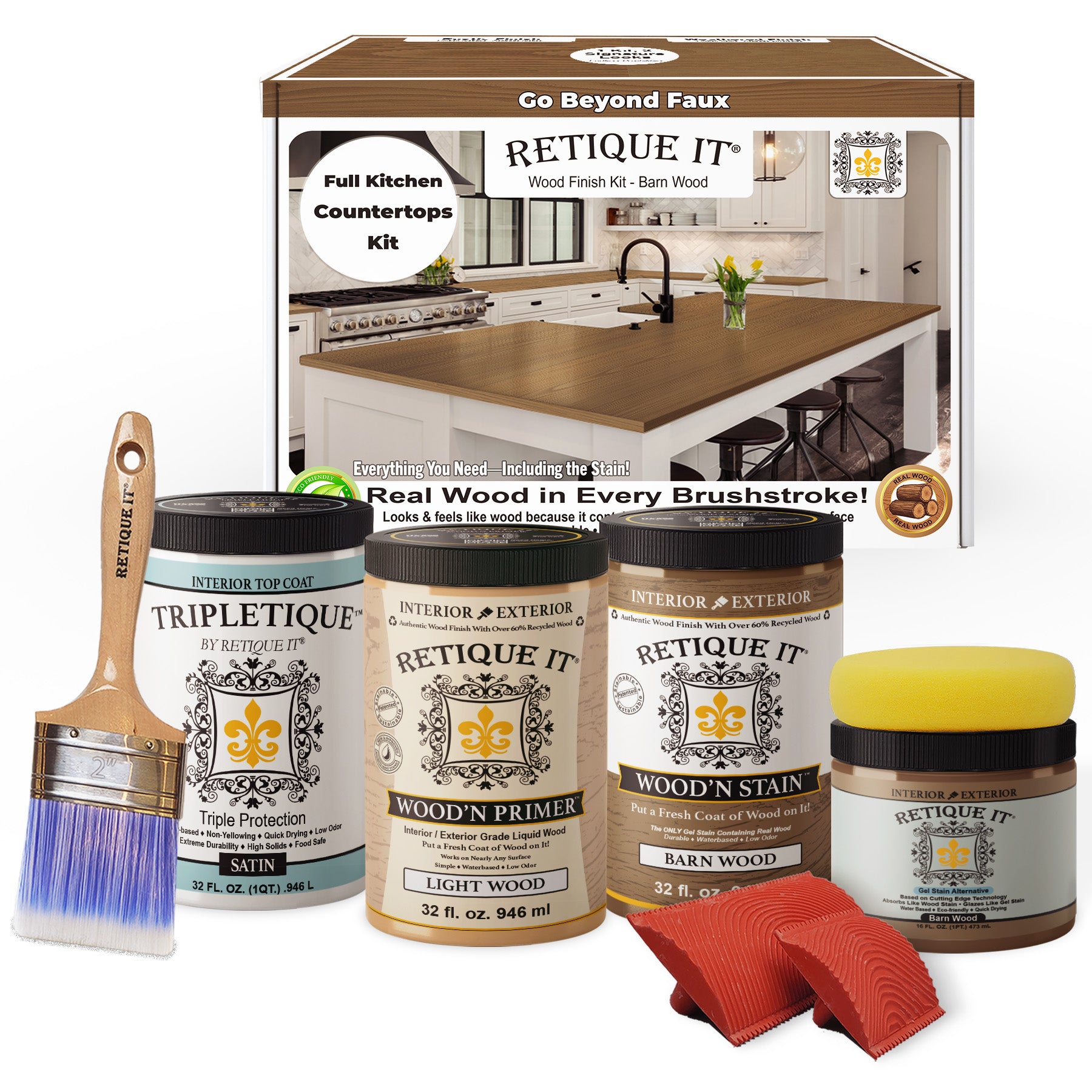 Countertop Kit - Full Kitchen - Barn Wood