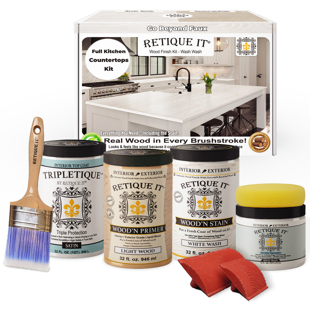Countertop Kit - Full Kitchen - White Wash