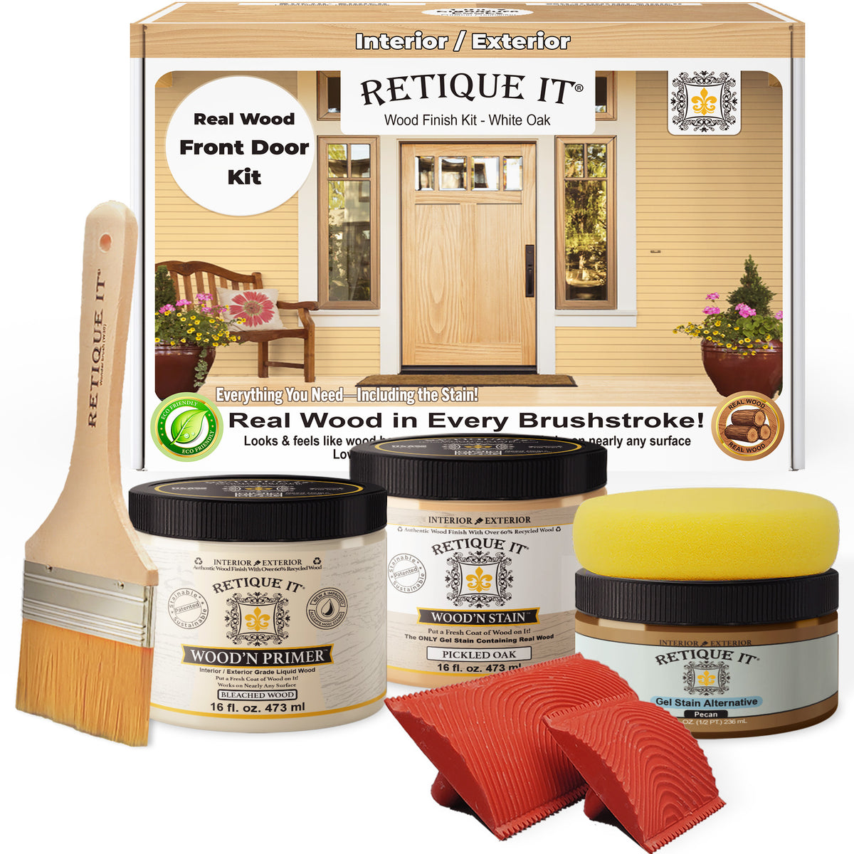 Wood'n Finish Front Door Kit - White Oak