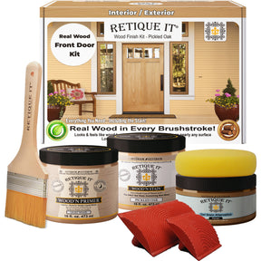 Wood'n Finish Front Door Kit - Pickled Oak
