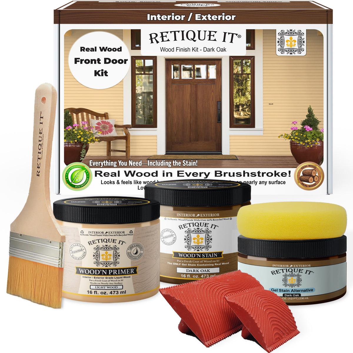 Wood'n Finish Front Door Kit - Dark Oak