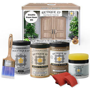 Wood'n Finish Front Door Kit (Double) - French Oak