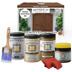 Wood'n Finish Front Door Kit (Double) - Dark Oak