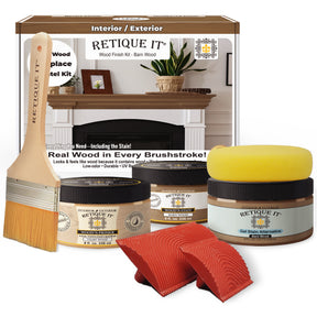 Fireplace Mantel Wood'n Finish Kit - Barn Wood