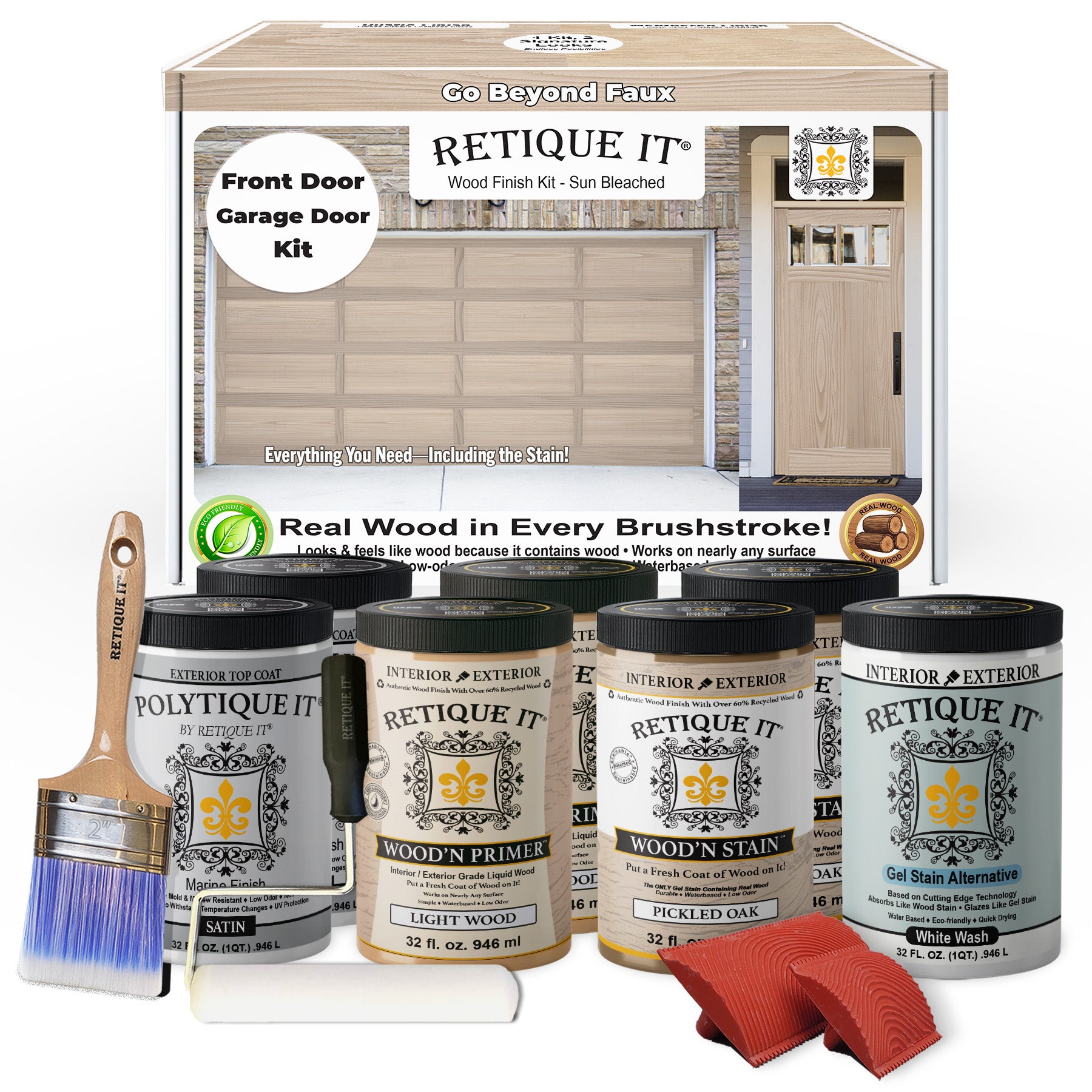 Wood'n Door Kit (Front & Garage Door) - Sun Bleached