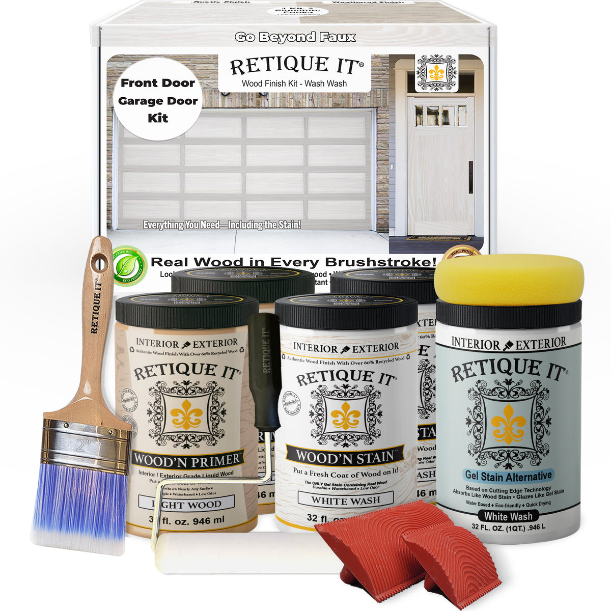 Wood'n Door Kit (Front & Garage Door) - White Wash