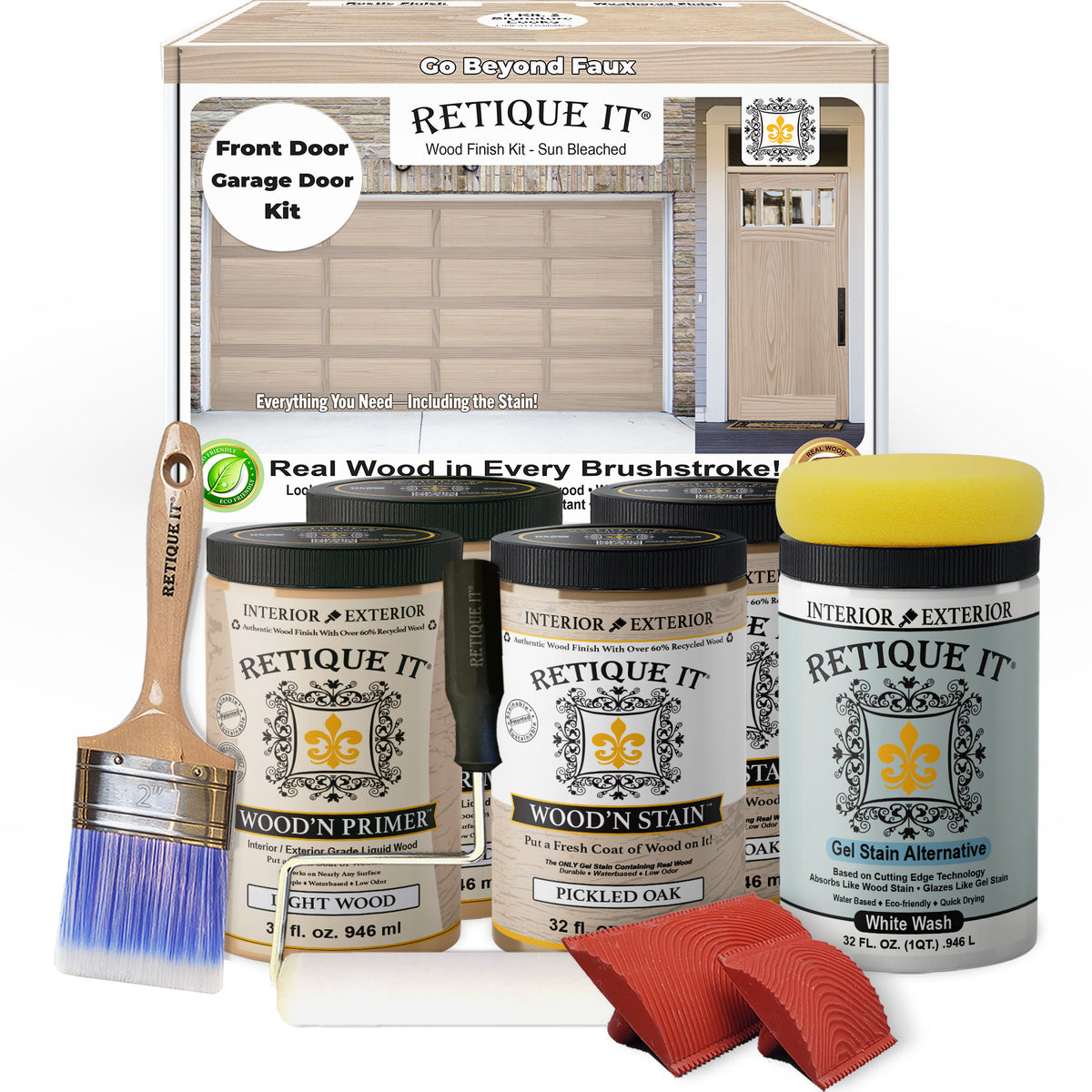 Wood'n Door Kit (Front & Garage Door) - Sun Bleached