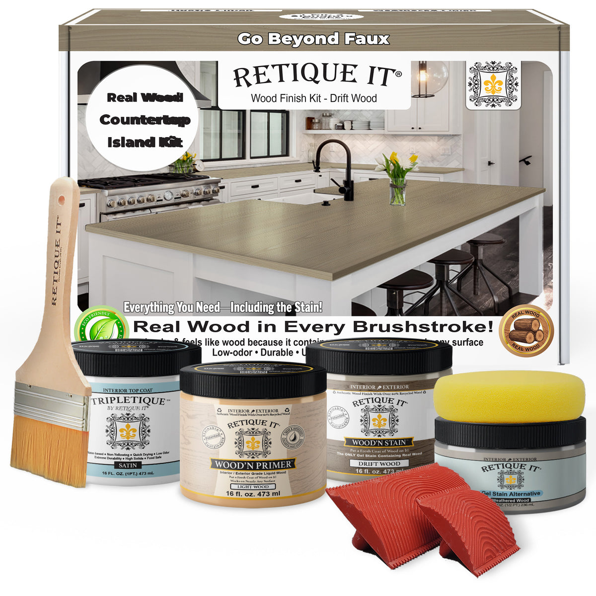 Countertop Kit - Kitchen Island - Drift Wood