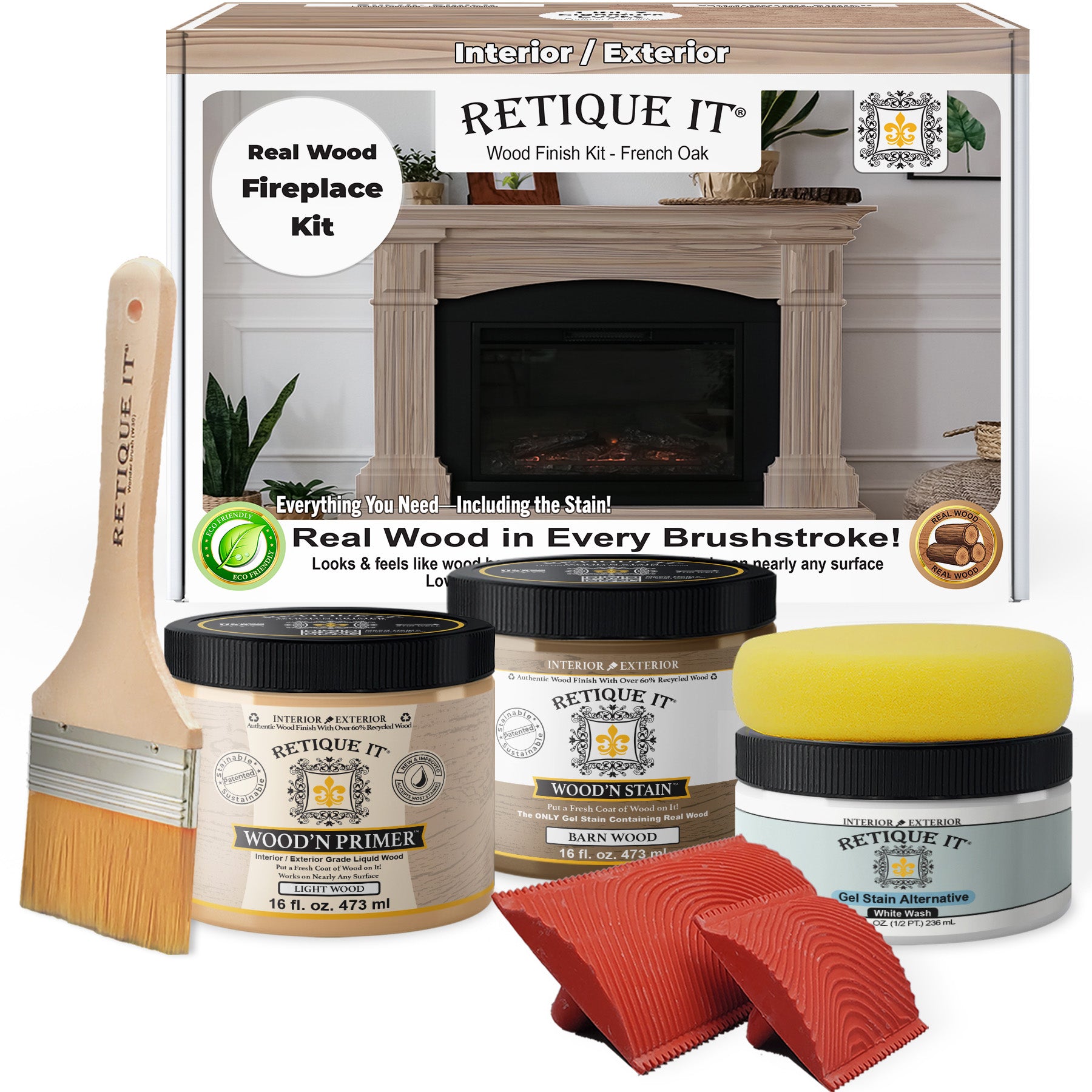 Fireplace Wood'n Finish Kit (Full Fireplace) - French Oak